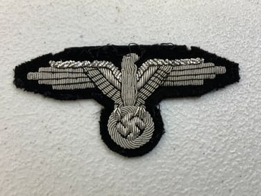 SS OFFICERS GRADE SILVER WIRE EMBROIDERED SLEEVE EAGLE
