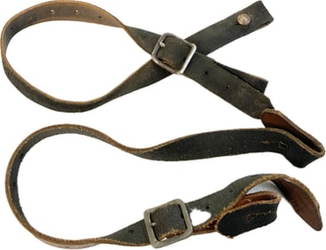 WWII GERMAN HELMET CHINSTRAPS LOT OF 2