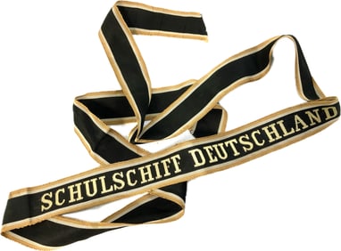 GERMAN NAVY SCHOOL TRAINING SHIP "SCHULSCHIFF DEUTSCHLAND" CAP TALLY