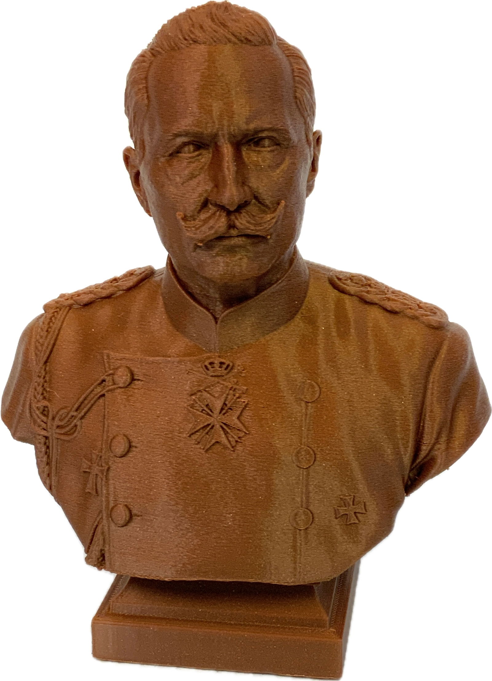 KAISER WILHELM II DESK BUST: KAISER WILHELM II DESK BUST . MADE FROM RESIN LOOKS LIKE 3D PRINTED. NICE DETAILS . 6" SIZE . GOOD DECORATOR.