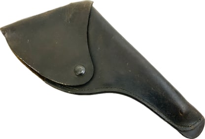 ANTIQUE BLACK LEATHER REVOLVER GUN HOLSTER