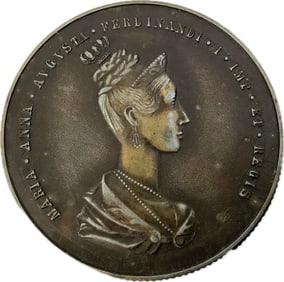 VINTAGE BRASS FOLDING MAGNIFYING GLASS MARIA ANNA AUGUSTA FERDINAND