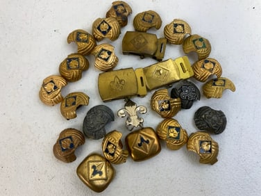 USA AMERICAN BOY AND GIRL SCOUTS TIE CLASPS AND BUCKLES