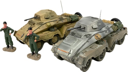 WWII GERMAN ARMORED CARS SD.KFZ. 232 DIE CAST MODELS CUSTOM DETAILED