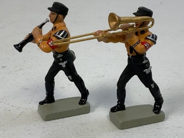 GERMAN NAZI PERIOD LINEOL / ELASTOLIN TOY SOLDIERS SS MUSICIANS