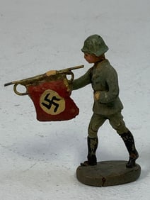 GERMAN NAZI PERIOD LINEOL / ELASTOLIN TOY SOLDIER ARMY MUSICIAN