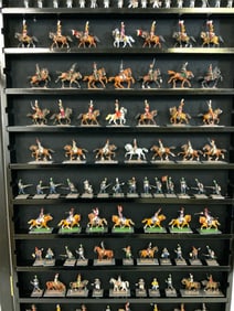 NAPOLEONIC WARS MINIATURES LED TOY SOLDIERS IN DISPAY WALL CASE