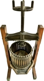 ANTIQUE RED CROSS WINE PRESS - WINE MAKING