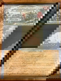 WILD WEST LICENSE FOR PROSTITUTION REPRODUCTION FRAMED