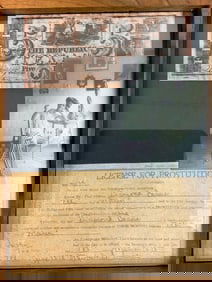 WILD WEST LICENSE FOR PROSTITUTION REPRODUCTION FRAMED