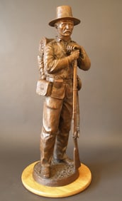 DAVID P. VENELL "HARD BIT" ORIGINAL BRONZE ARTWORK STATUE