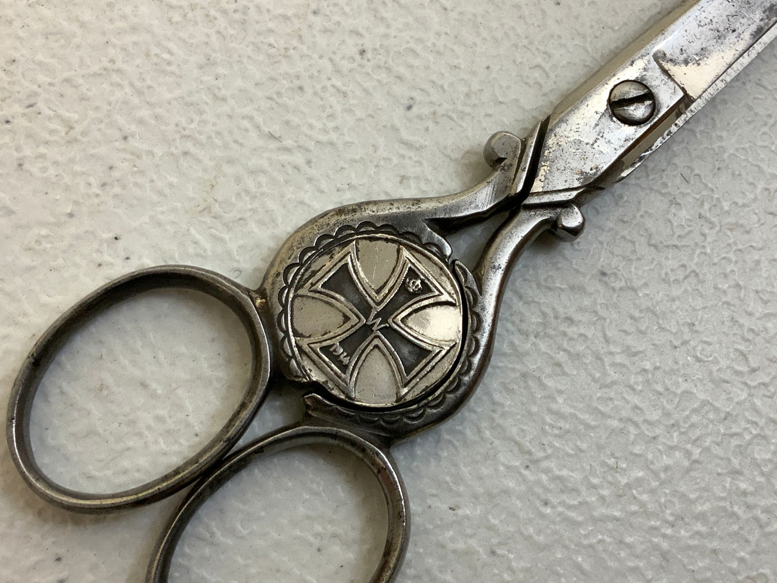 ANTIQUE GERMAN PATRIOTIC SCISSORS WELT KRIEG 1914-15 WWI (1 of 8)