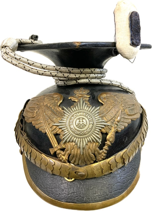 IMPERIAL GERMANY PRUSSIAN GUARD UHLAN REGIMENT NCO OFFICERS HELMET WITH CORDS (1 of 12)