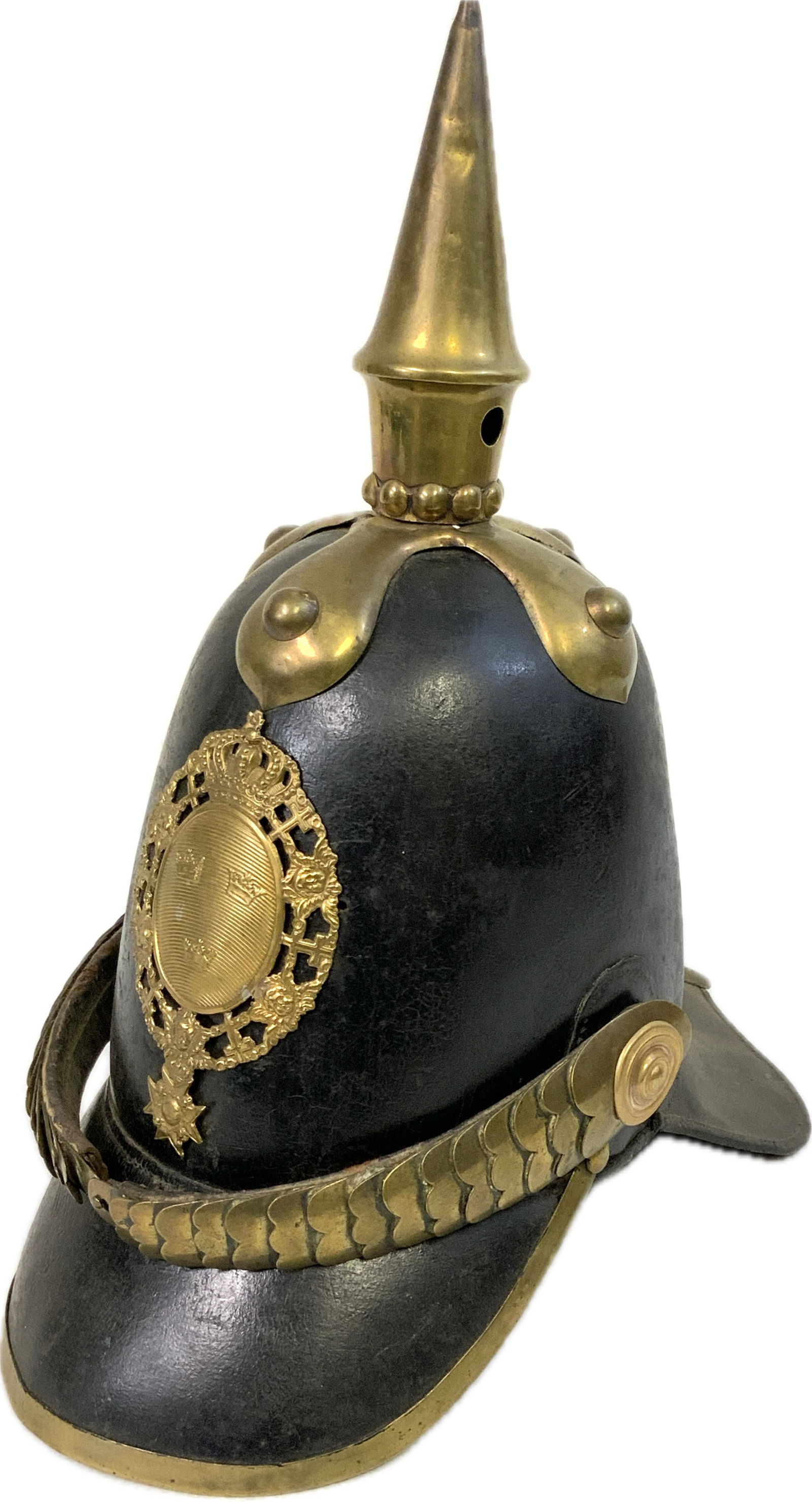 ANTIQUE SWEDISH ARMY M42 TALL SPIKE HELMET 1840'S SWEDEN (1 of 11)