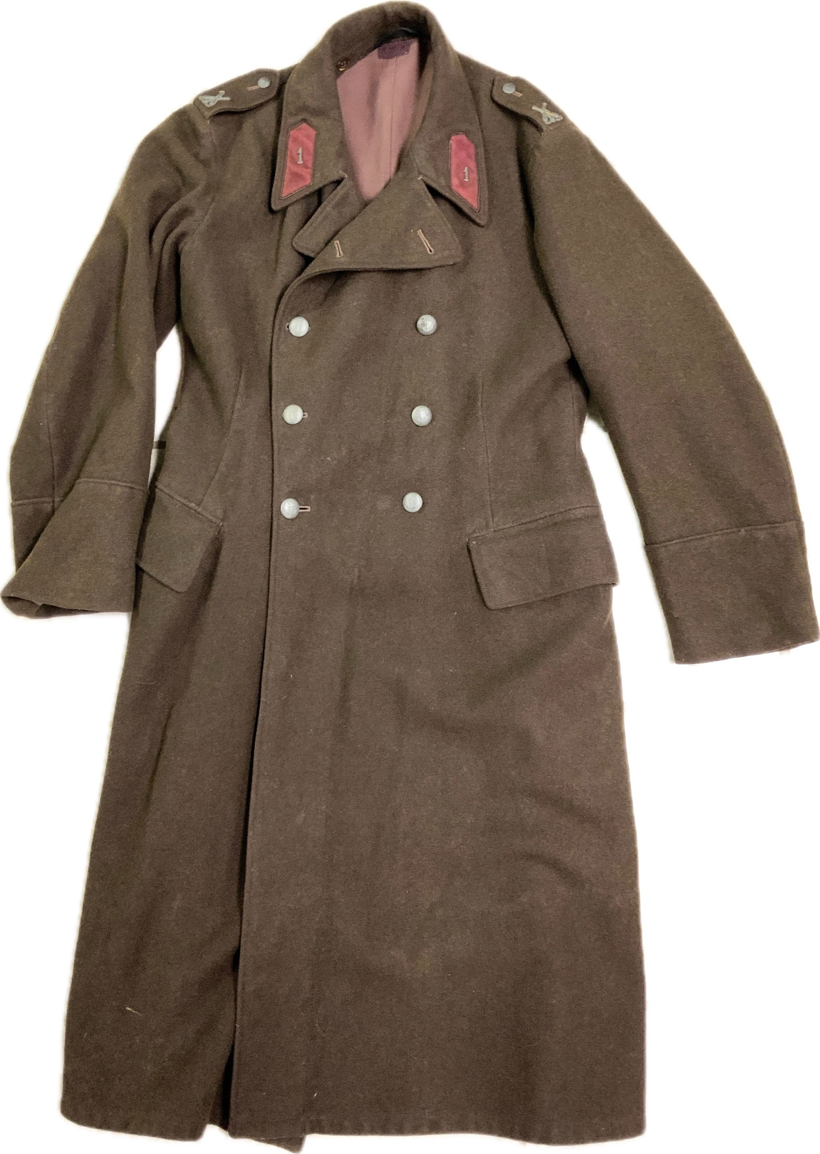 SWEDISH WWII ERA COASTAL ARTILLERY M39 GREATCOAT (1 of 9)
