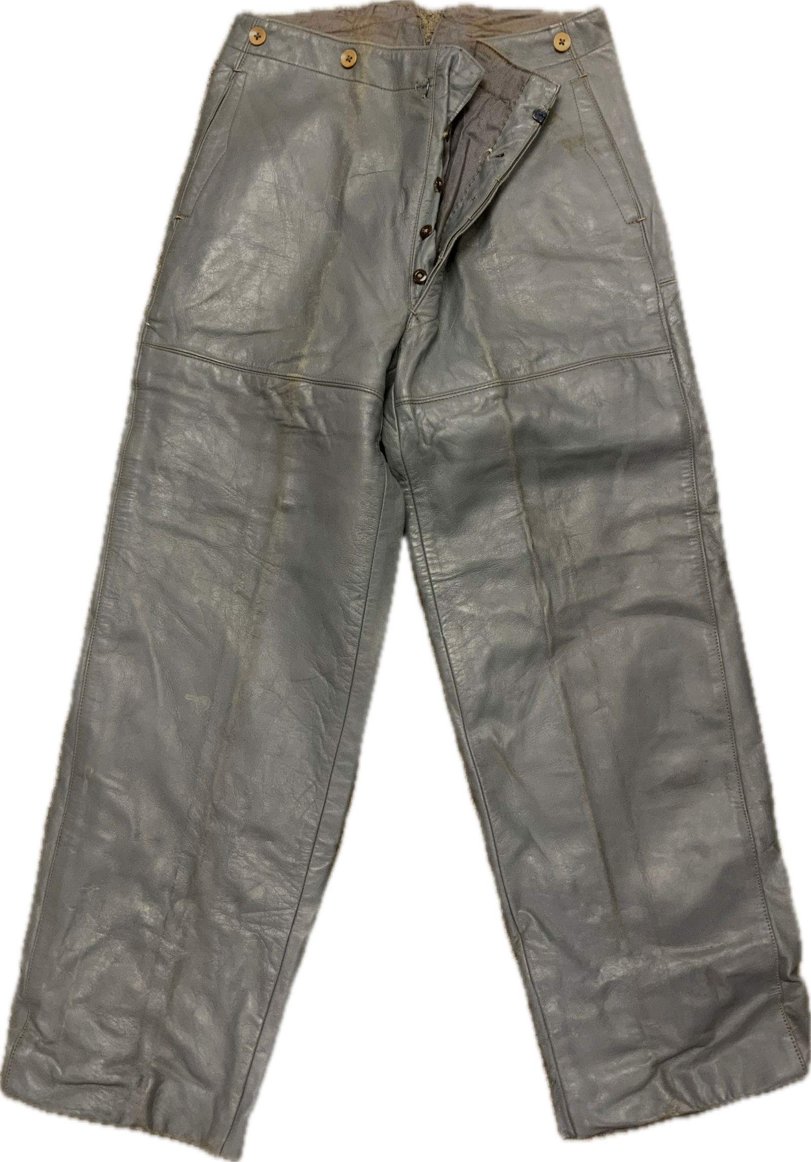 WWII GERMAN NAVY KRIEGSMARINE LEATHER PANTS U-BOAT AND SHIPS CREW (1 of 5)