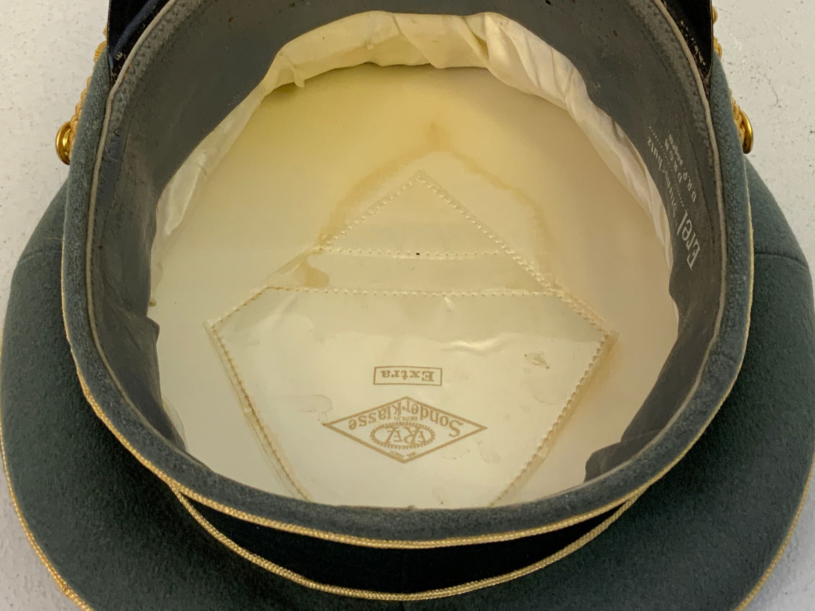 WWII GERMAN ARMY GENERAL VISOR CAP HAT - 12