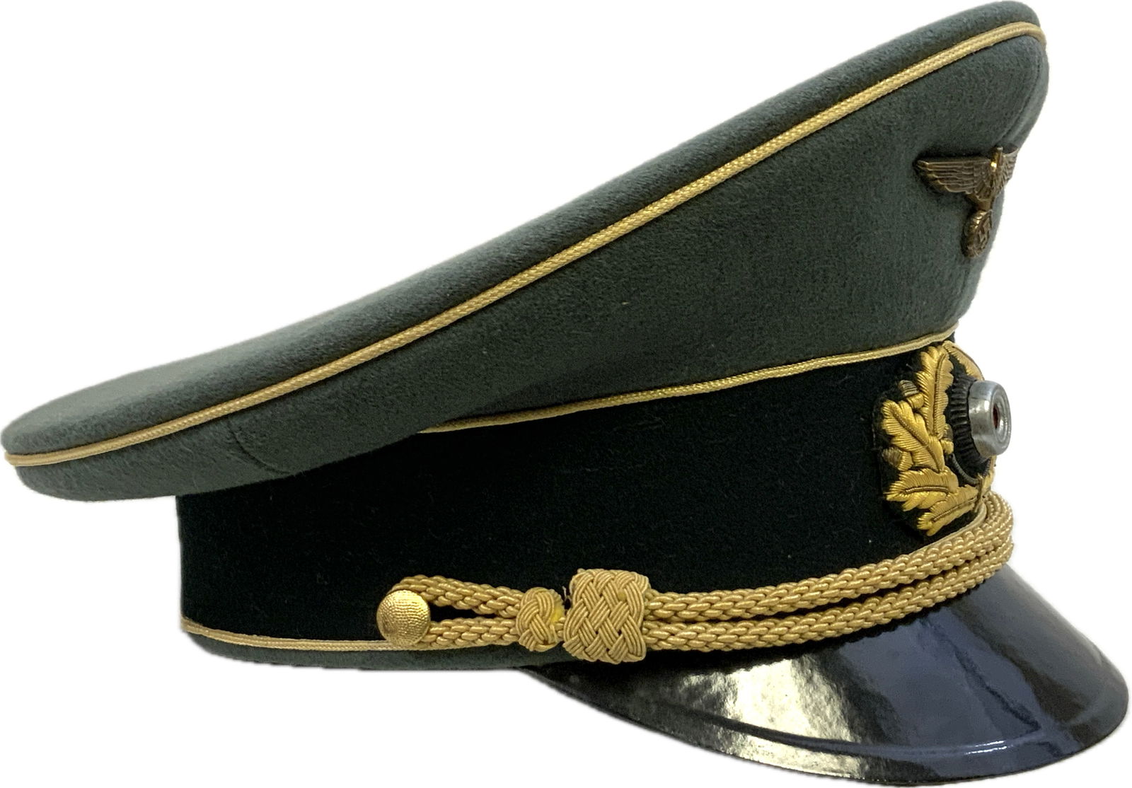 WWII GERMAN ARMY GENERAL VISOR CAP HAT - 2