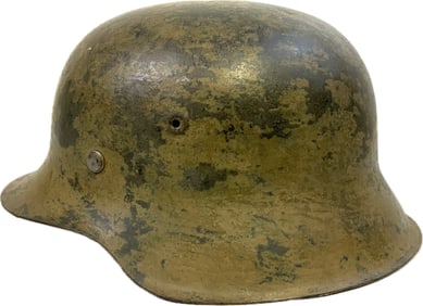 WWII GERMAN M42 COMBAT AFRIKA KORPS TROPICAL CAMO PAINTED HELMET