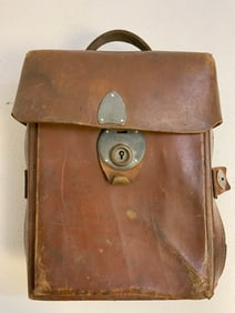 WWII GERMAN BROWN LEATHER MEDICAL SUPPLY BAG