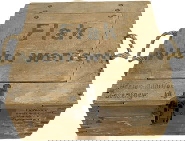 WWII GERMAN LUFTWAFFE ANTI-AIRCRAFT FLACK AMMUNITION CRATE