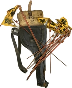 WWII GERMAN MILITARY MINE FIELD MARKER KIT WITH ORIGINAL CASE