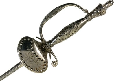 ANTIQUE BRITISH DRESS COURT SWORD WITH ETCHED BLADE