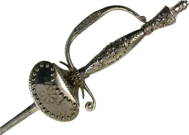 ANTIQUE BRITISH DRESS COURT SWORD WITH ETCHED BLADE (1 of 13)