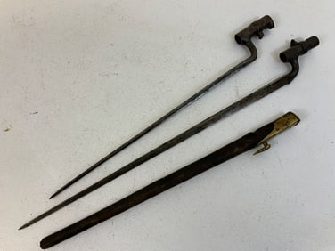 ANTIQUE ENGLISH RIFLE SOCKET BAYONETS