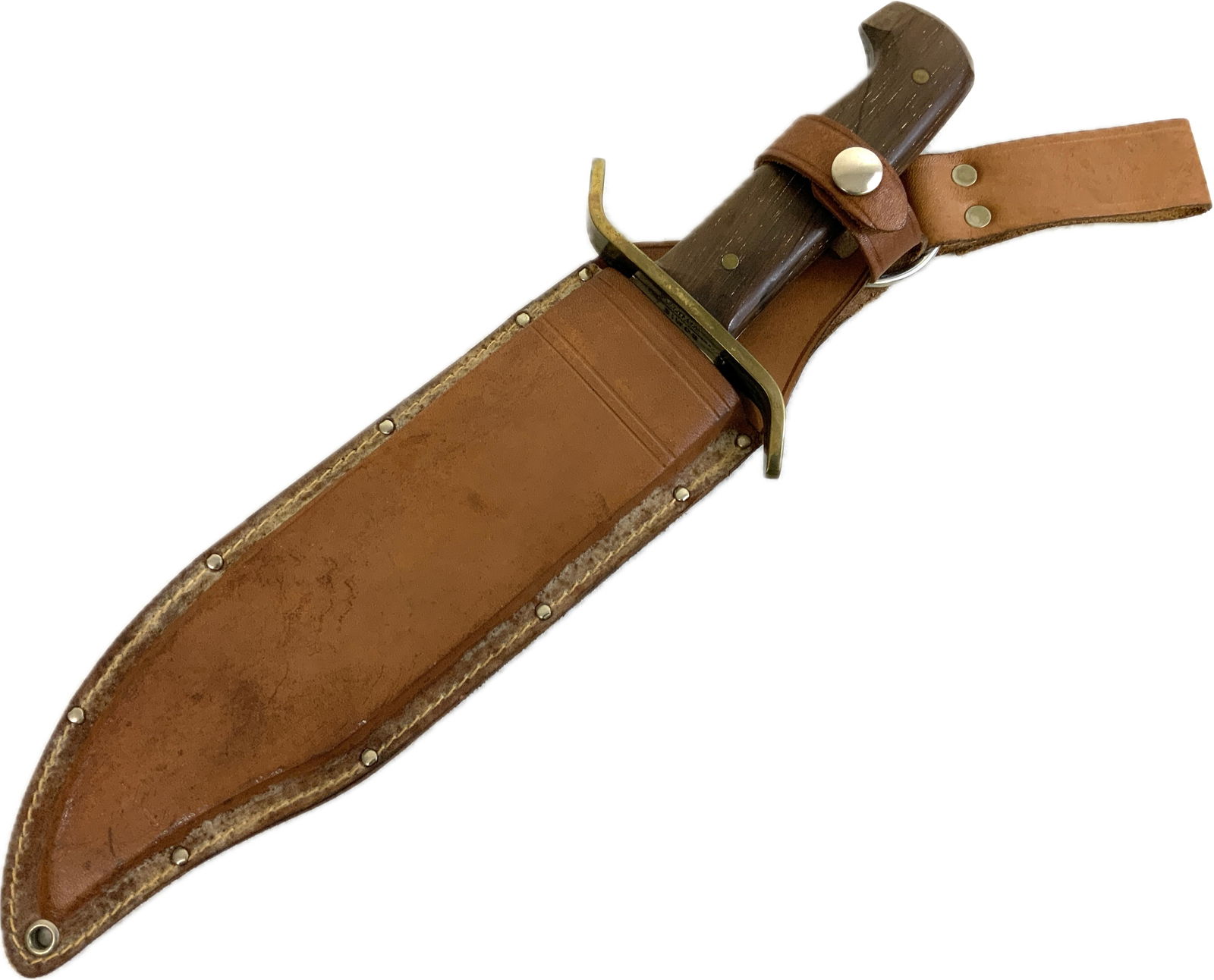 WESTERN BOULDER COLO. USA W49 BOWIE KNIFE AND SHEATH (1 of 6)