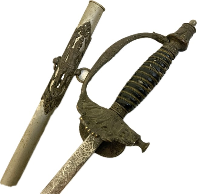 ANTIQUE US FRATERNAL MASONIC DRESS AND CEREMONIAL SWORD (1 of 11)