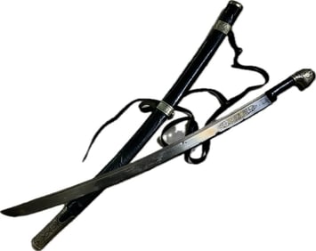 ANTIQUE RUSSIAN TEREK COSSACK CAUCASIAN SILVER DECORATED SHASHKA SWORD TKV