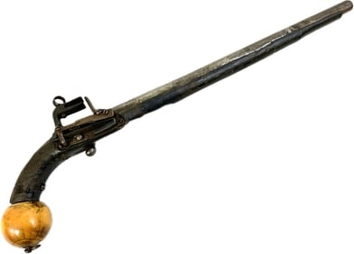 ANTIQUE RUSSIAN CAUCASIAN MIQUELET PISTOL CIRCASSIAN