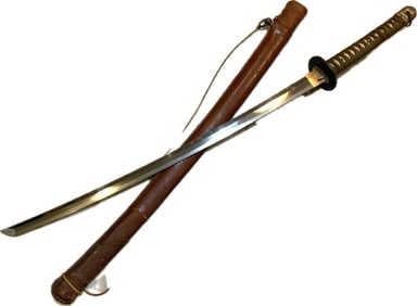 WWII IMPERIAL JAPANESE ARMY OFFICERS SAMURAI SWORD WITH ANTIQUE BLADE