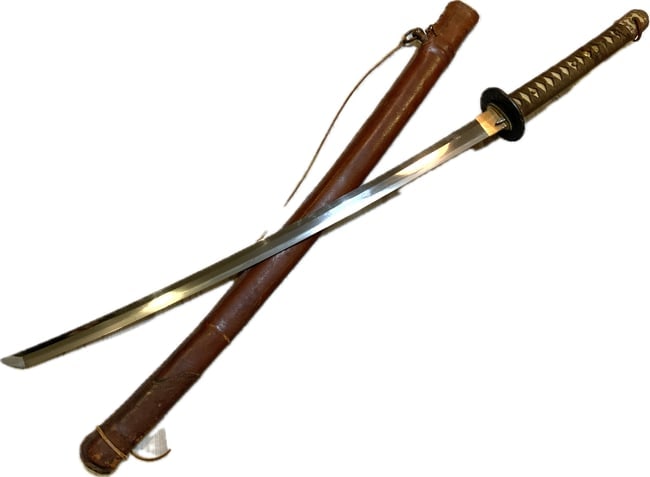 WWII IMPERIAL JAPANESE ARMY OFFICERS SAMURAI SWORD WITH ANTIQUE BLADE (1 of 20)