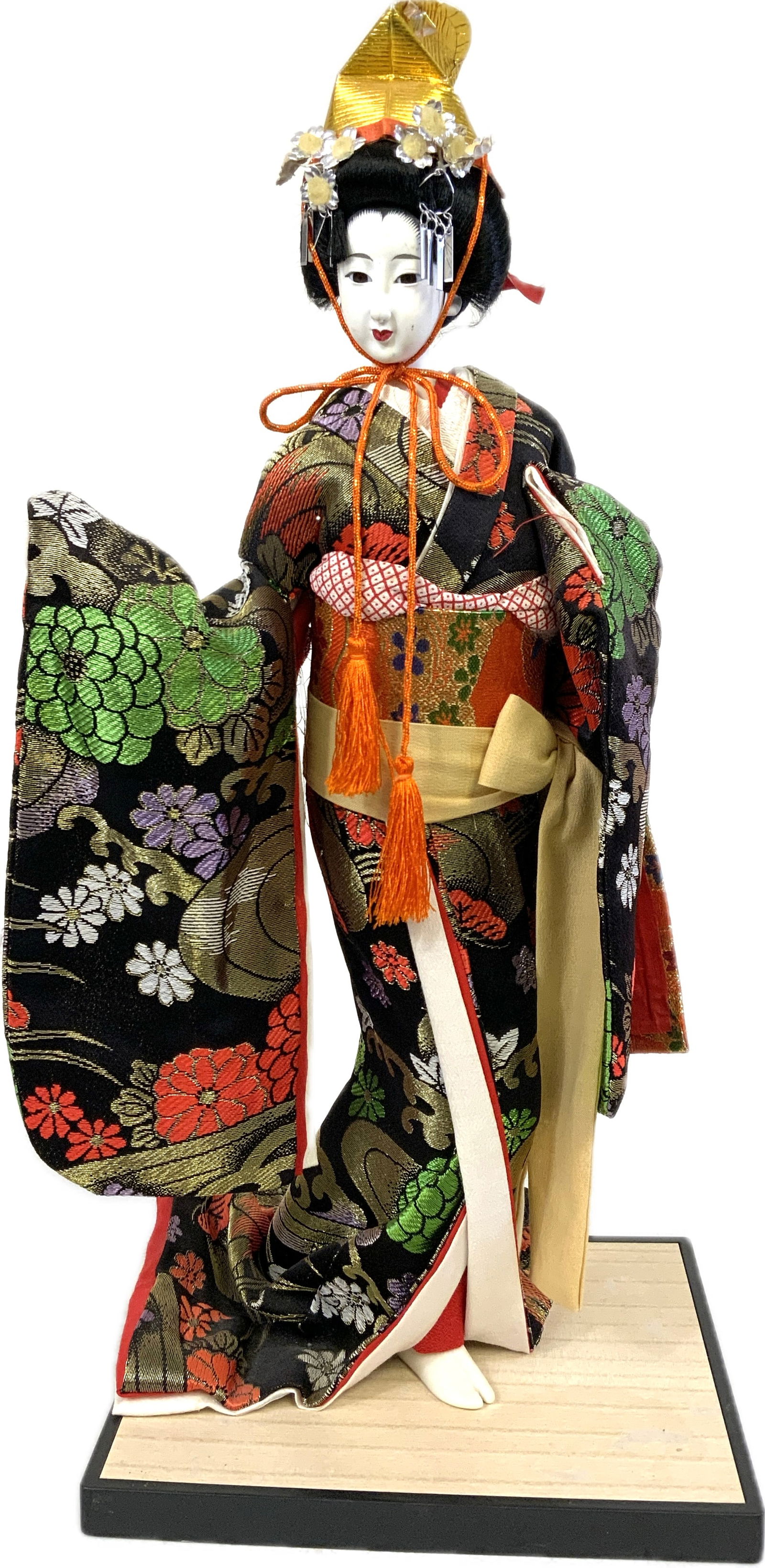 JAPAN TRADITIONAL VINTAGE GEISHA JAPANESE OYAMA LARGE DOLL (1 of 6)