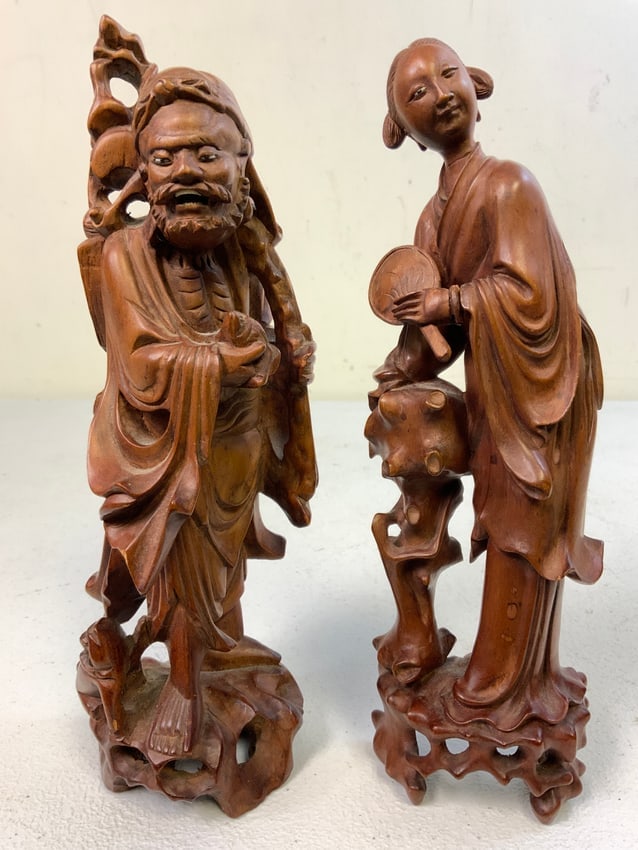 CHINA ANTIQUE CARVED WOOD STATUES (1 of 4)