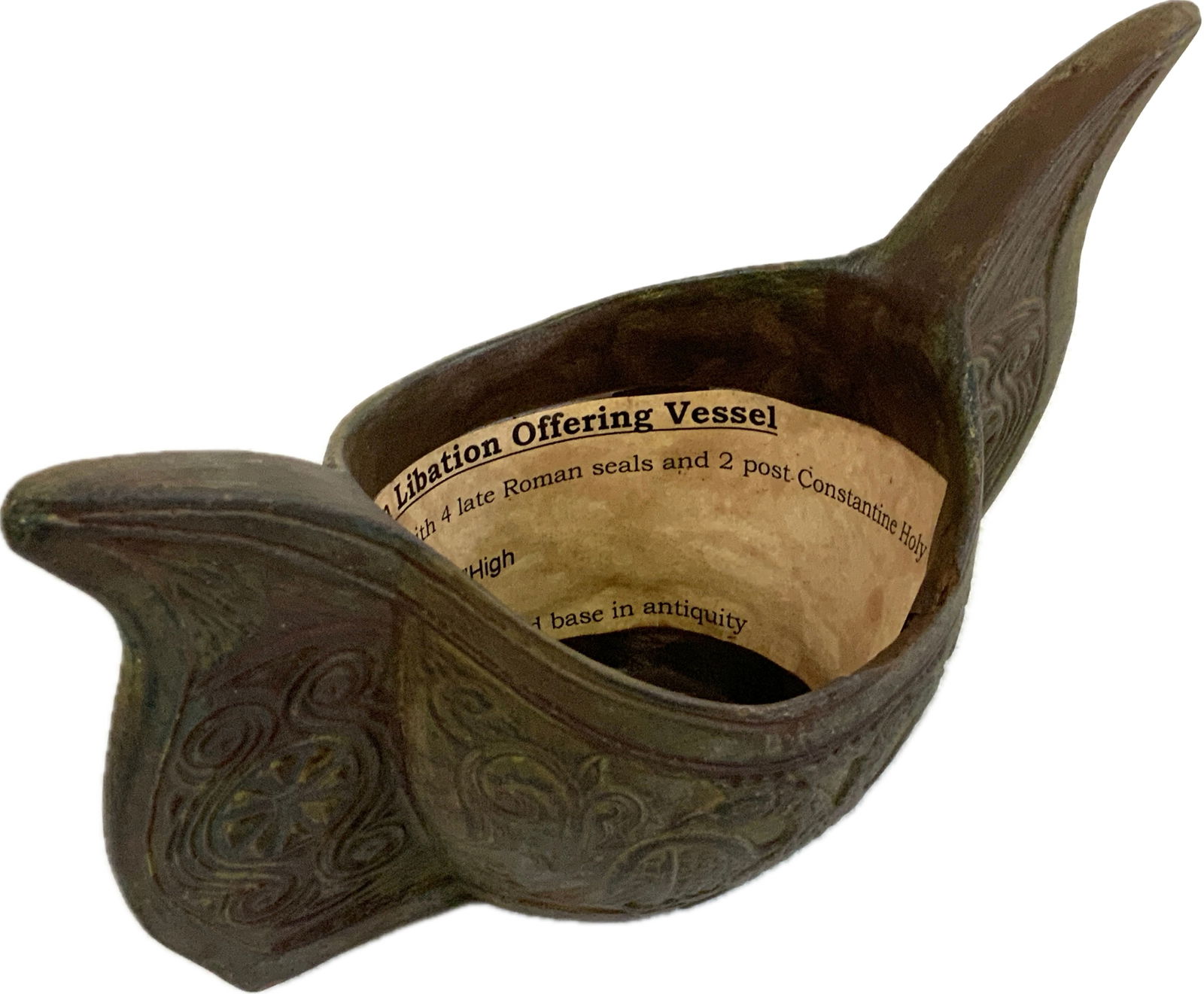 ILLYRIAN ROMAN LIBATION OFFERING VESSEL - 4