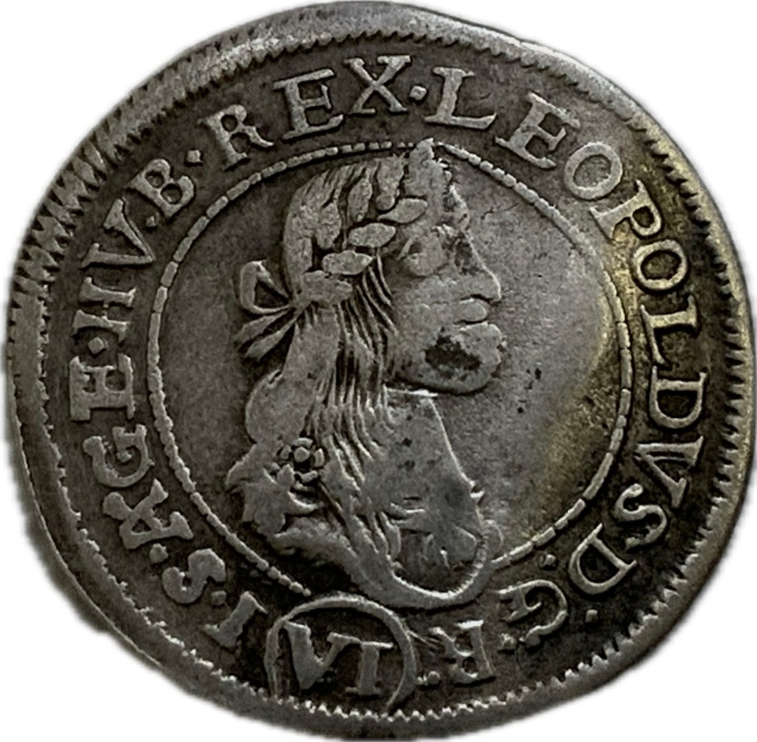 AUSTRIA KING LEOPOLD 1672 SILVER KREUZER COIN (1 of 2)