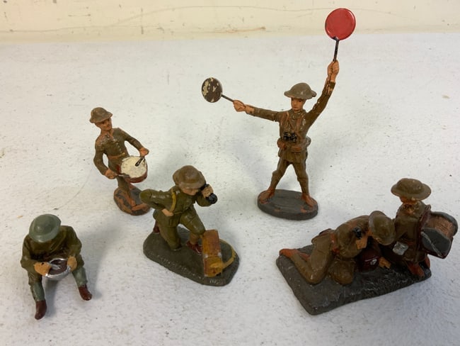 GERMAN NAZI PERIOD LINEOL / ELASTOLIN TOY SOLDIERS BRITISH ARMY (1 of 2)