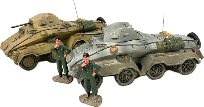 WWII GERMAN ARMORED CARS SD.KFZ. 232 DIE CAST MODELS CUSTOM DETAILED (1 of 4)