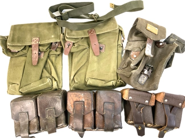 LOT OF AK AND MOSIN NAGANT AMMO POUCHES (1 of 2)