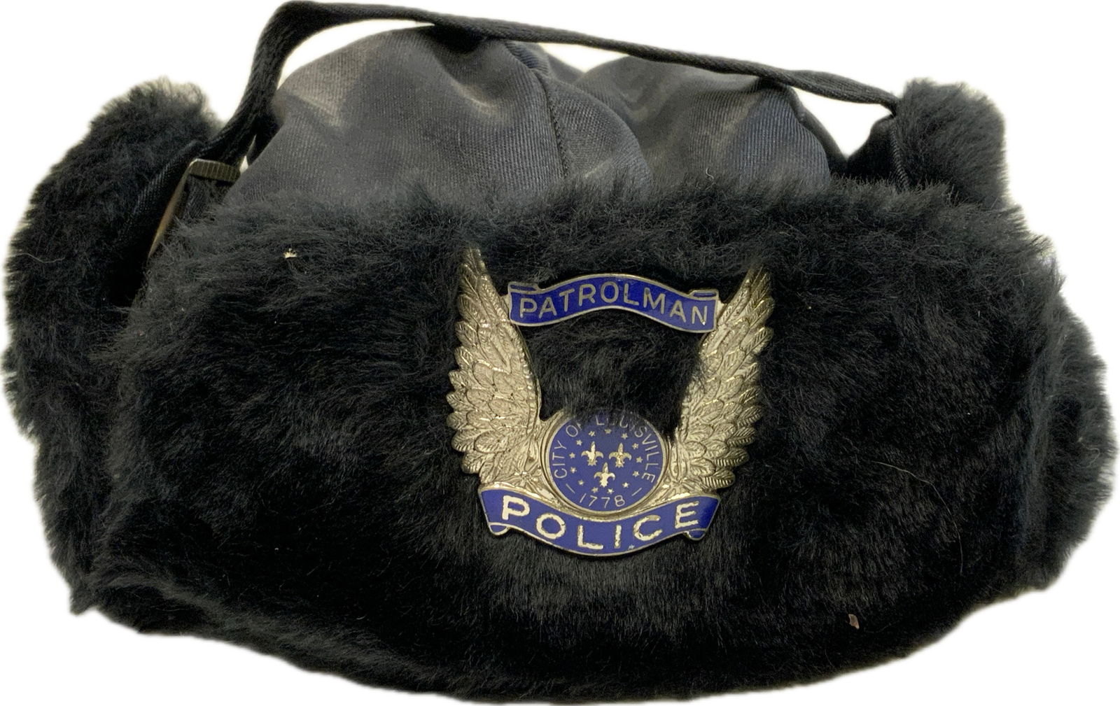 VINTAGE OBSOLETE CITY OF LOUSVILLE KENTUCKY POLICE WINTER HAT (1 of 6)