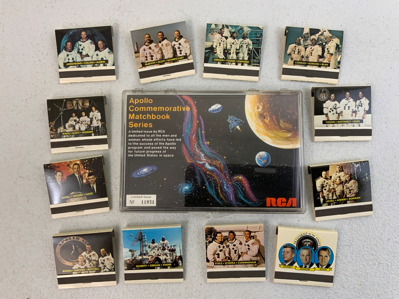 APOLLO COMMEMORATIVE MATCHBOOK SERIES SET (1 of 3)