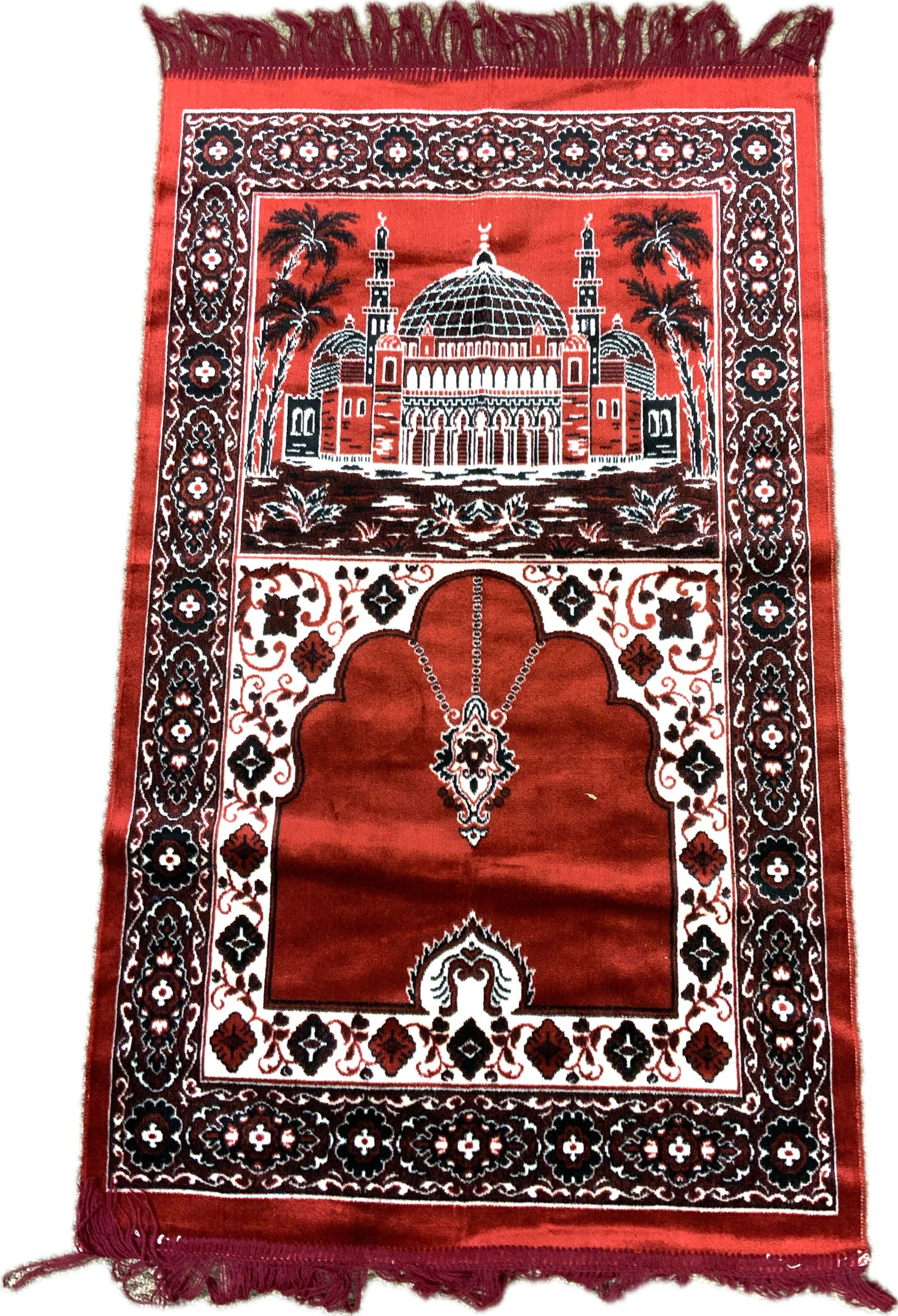 TURKISH MUSLIM PRAYER RUG: Turkish Muslim Prayer Rug .Soft Islamic Mihrab Mat. Brand new condition.25" x 42" approx. size.