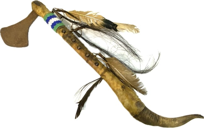 NATIVE AMERICAN ANTIQUE WAR AXE TOMAGAWK - 2