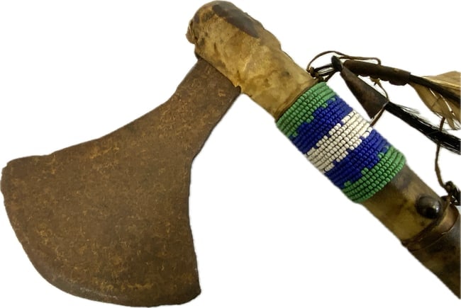 NATIVE AMERICAN ANTIQUE WAR AXE TOMAGAWK - 3