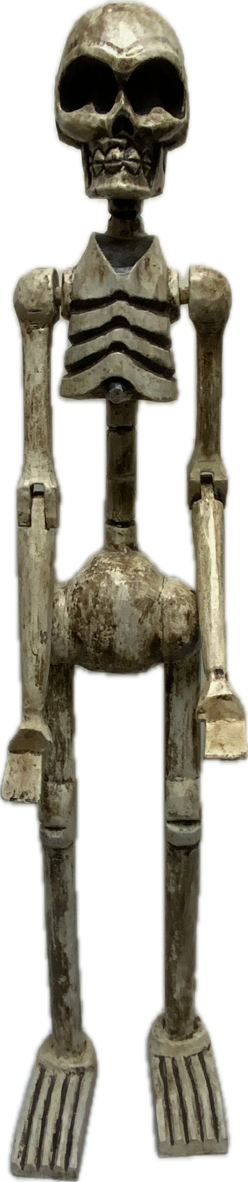 GUATEMALA LARGE ANTIQUE CARVED WOOD SKELETON DIA DE LOS MUERTOS (1 of 6)