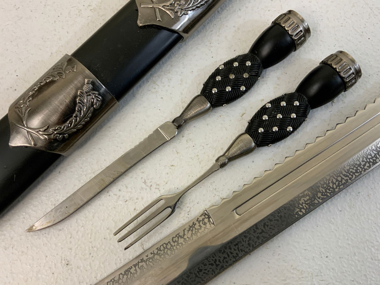 DECORATED BLADE SCOTTISH DIRK - 5