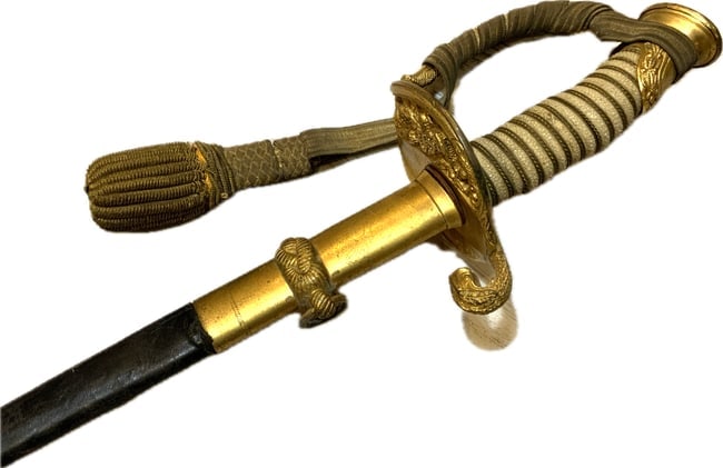 ANTIQUE US M 1852 NAMED NAVY OFFICER DRESS SWORD (1 of 14)